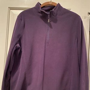 Eddie Bauer Purple Quarter Zip Fleece